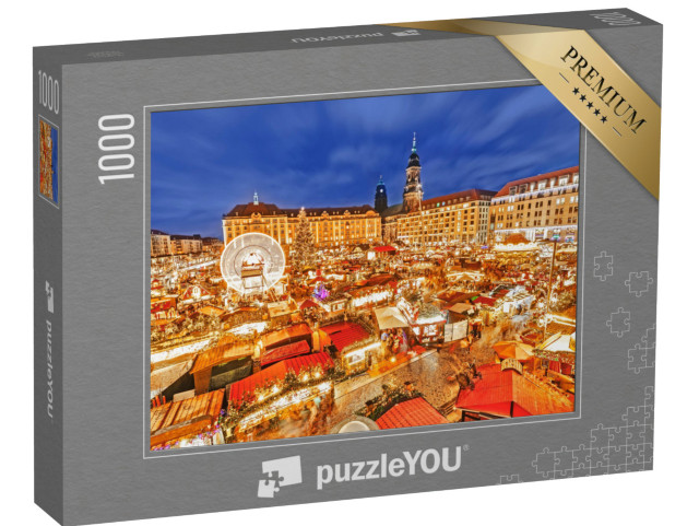 puzzle 1000 dílků „Vánoční trh v Drážďanech, Německo“