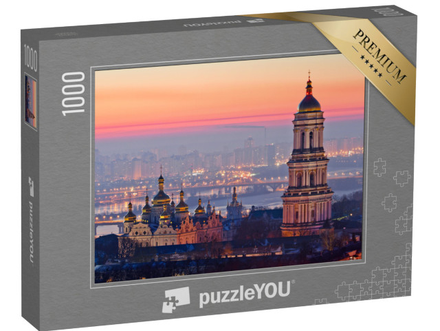 puzzle 1000 dílků „Východ slunce na Kyjevsko-Pečerské lávře, Ukrajina“