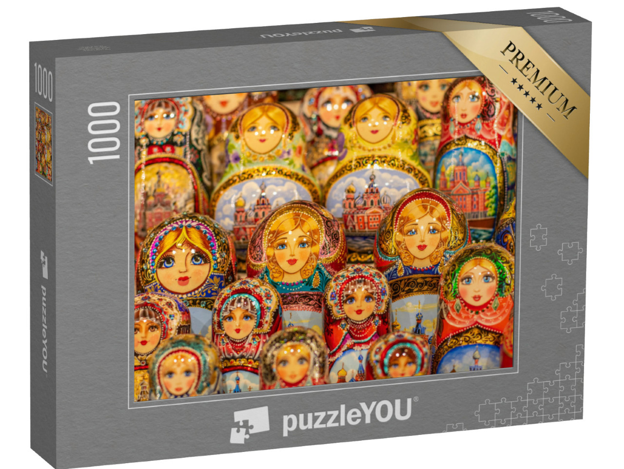 puzzle 1000 dílků „Panenky Matrjošky, Rusko“