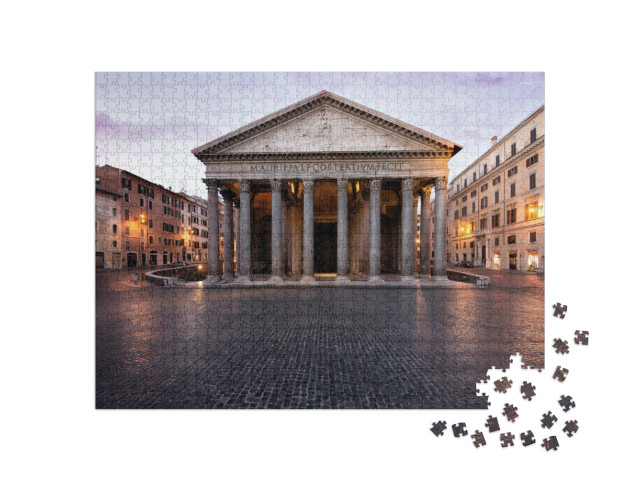 puzzle 1000 dílků „Starověkou dominantou Říma je Pantheon“