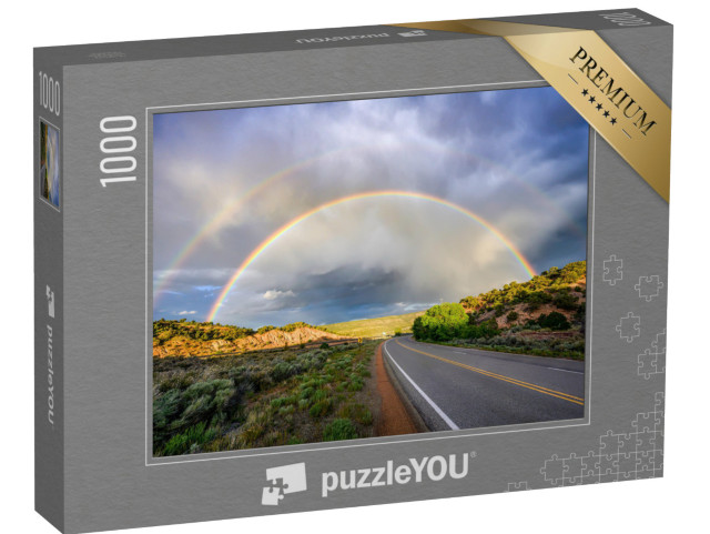 puzzle 1000 dílků „Duhová silnice po bouřkách“