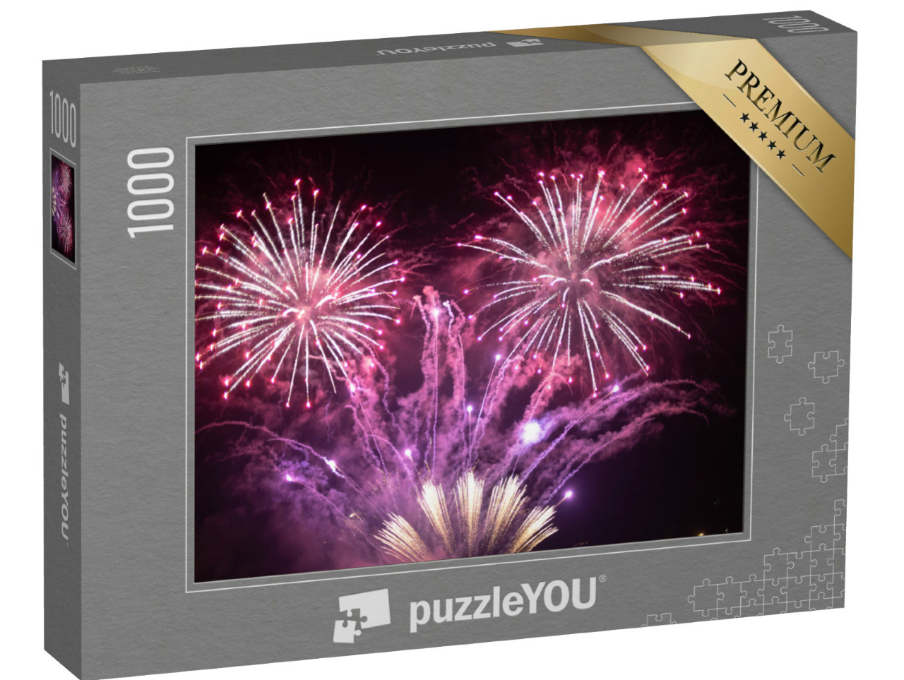 puzzle 1000 dílků „Silvestrovský ohňostroj nad italským Terstem...“