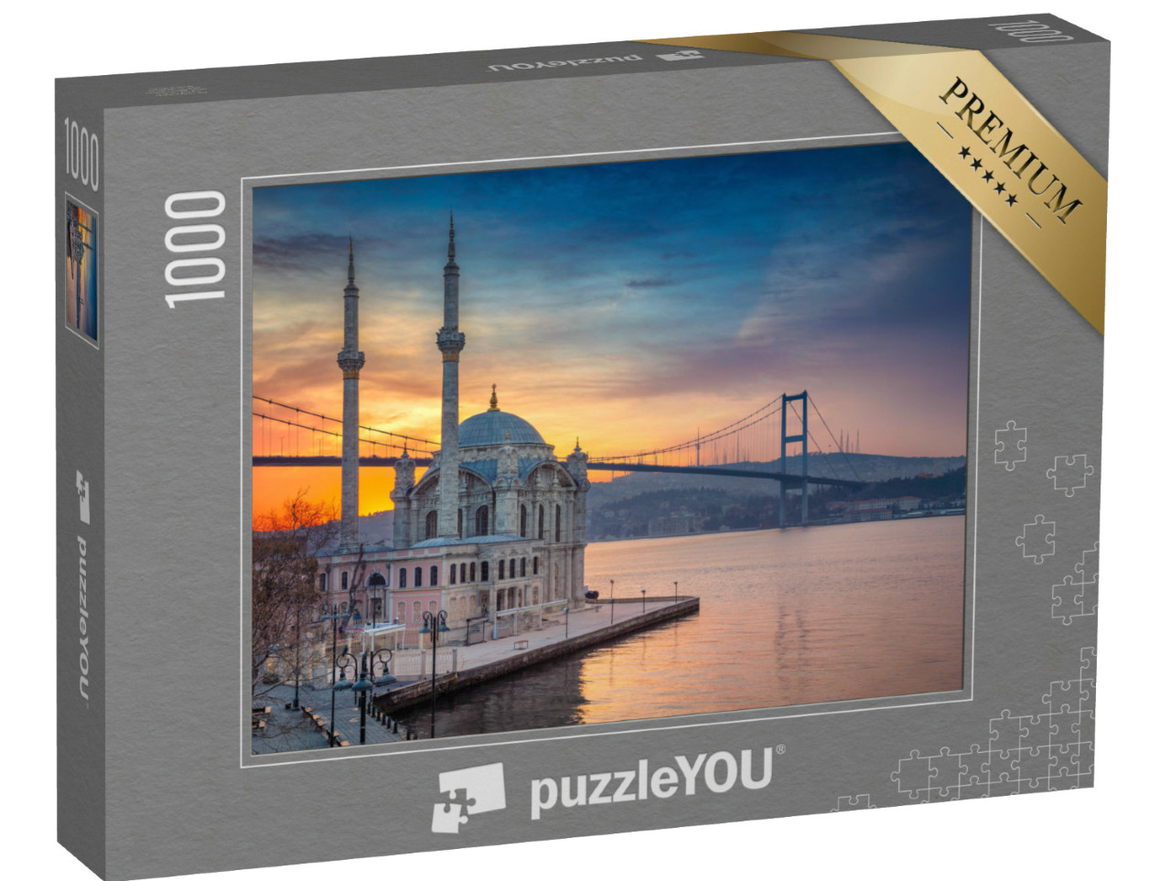 puzzle 1000 dílků „Mešita s mostem přes Bospor, Istanbul, Turecko“
