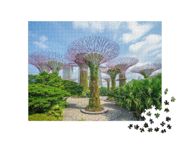 puzzle 1000 dílků „Zahrady u zálivu v Singapuru“
