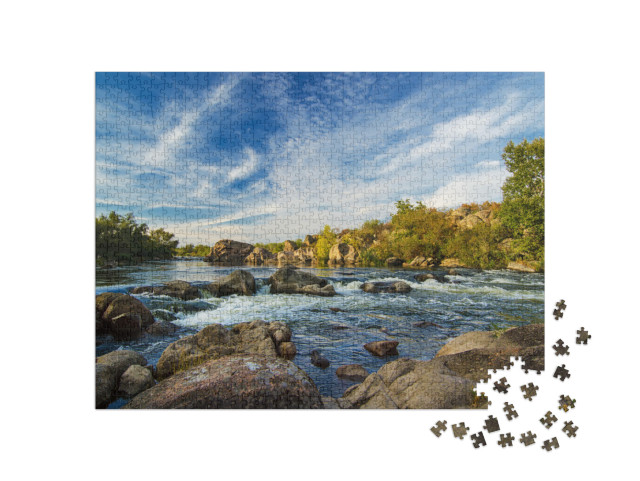puzzle 1000 dílků „Divoká řeka v nedotčené přírodě“