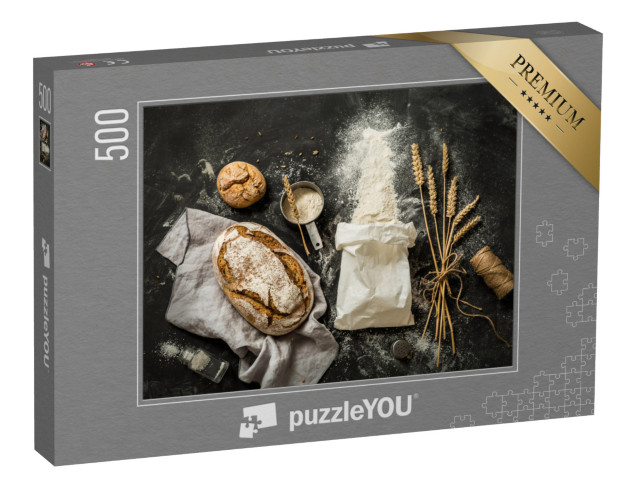 puzzle 500 dílků „Rustikální chléb a mouka“