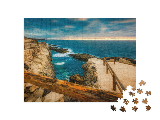 puzzle 500 dílků „Pláž Ajuy Fuerteventura při západu slunce“