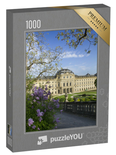 puzzle 1000 dílků „Květiny před rezidencí Würzburg v Německu“