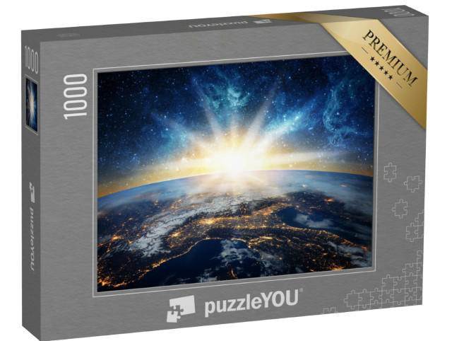 puzzle 1000 dílků „Země a galaxie, prvky poskytla NASA“