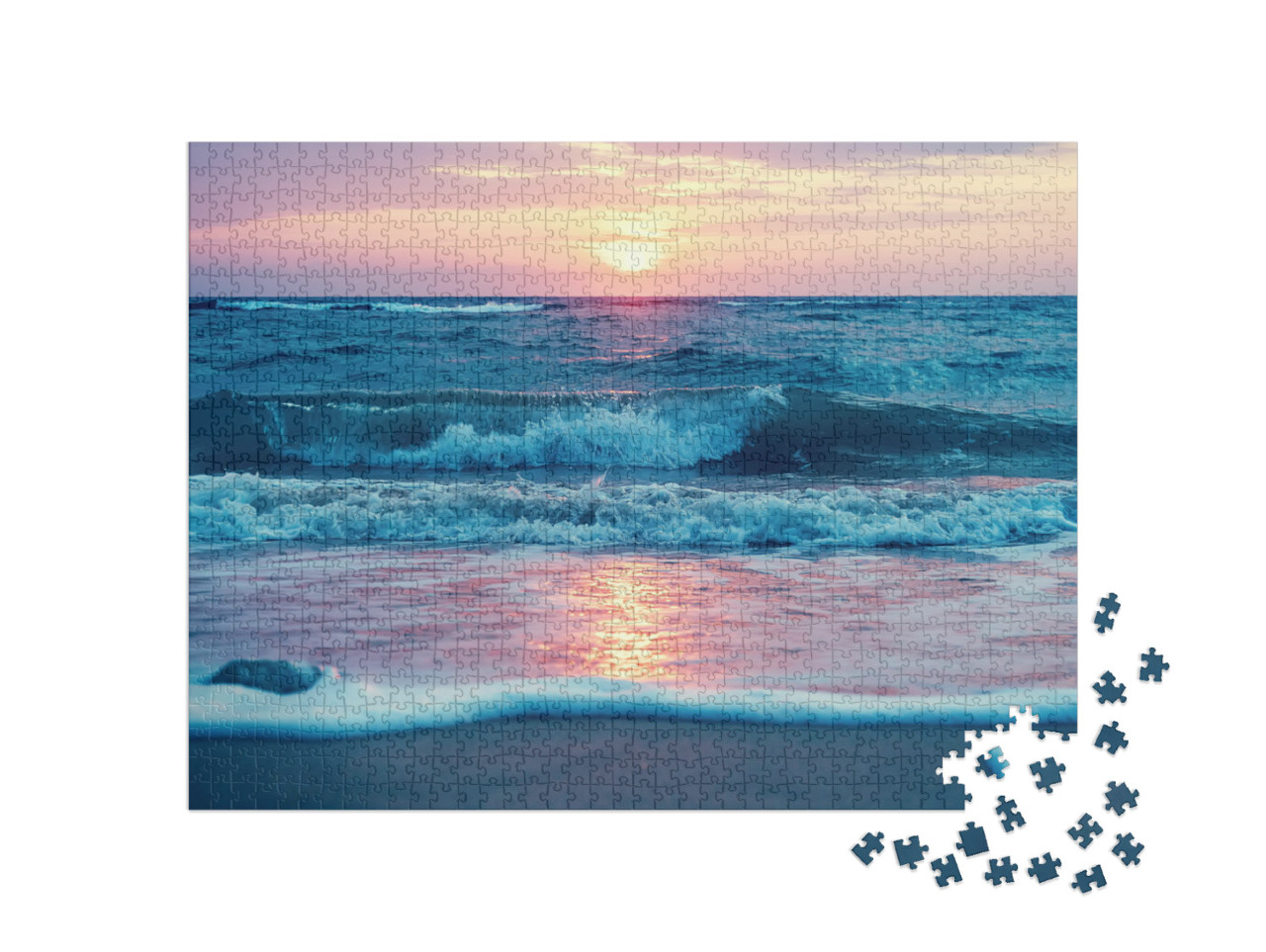 puzzle 1000 dílků „Východ slunce na pláži Waimanalo na ostrově Oahu na Havaji“
