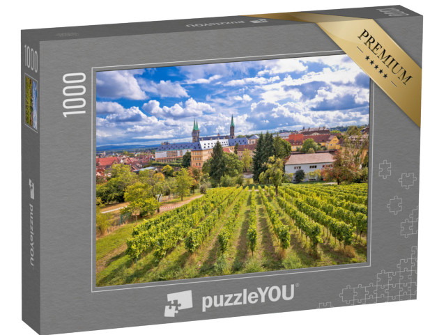 puzzle 1000 dílků „Pohled z vinic Michaelsberg, Bamberg, Německo“