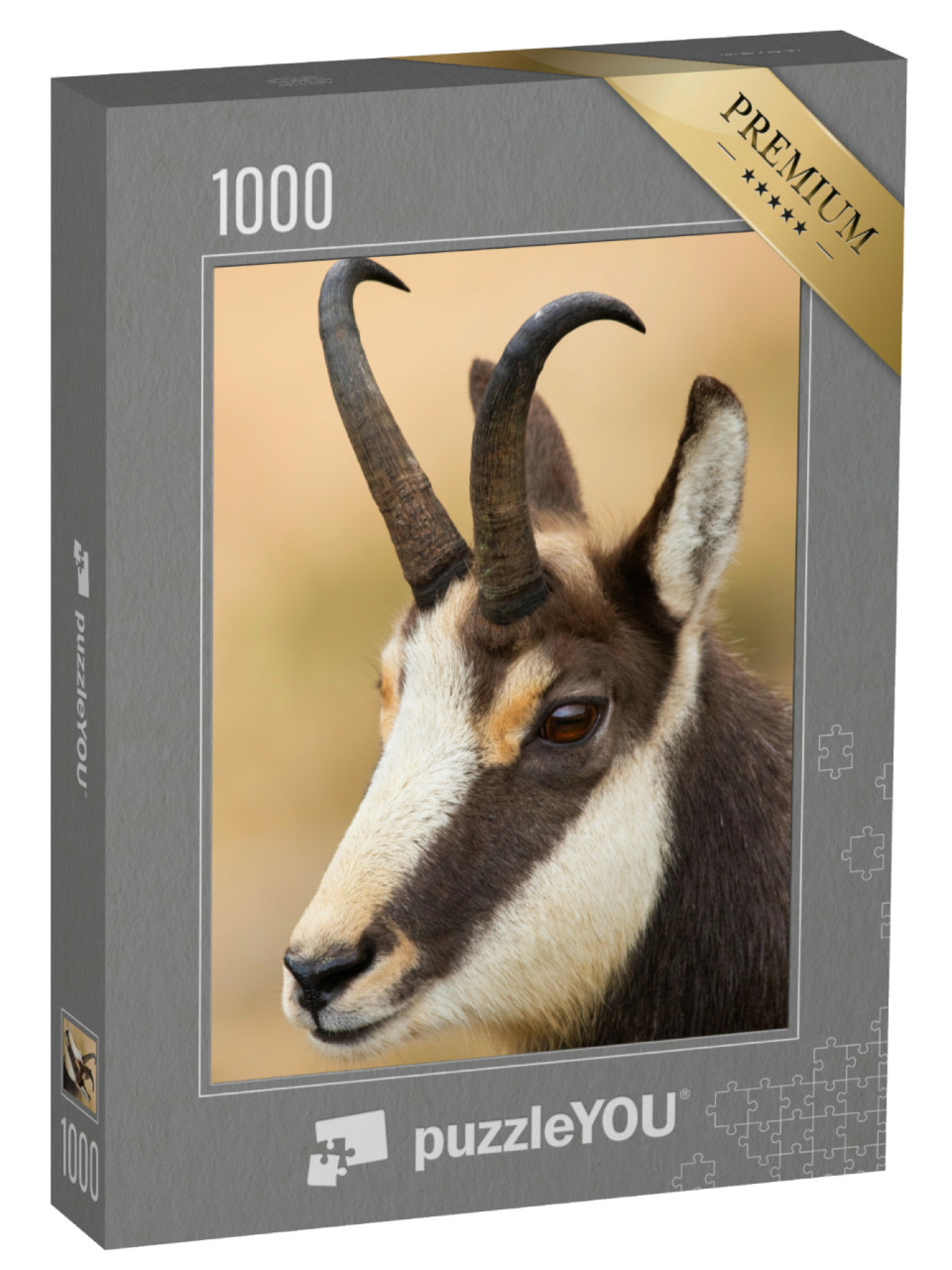puzzle 1000 dílků „Portrét pozorného tatranského kamzíka“