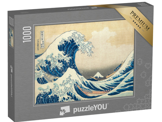 puzzle 1000 dílků „Katsushika Hokusai - Pod vlnami u Kanagawy“