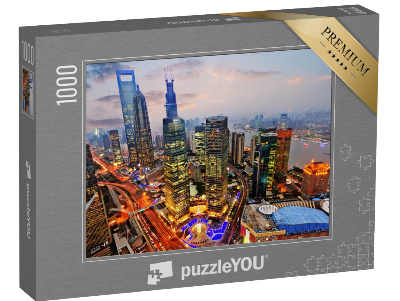 puzzle 1000 dílků „Pohled z televizní věže Oriental Pearl v Šanghaji“