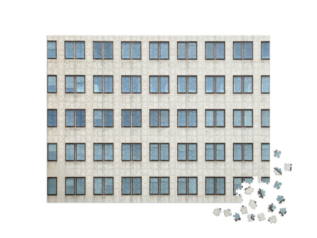 puzzle 1000 dílků „Uspořádání oken v kancelářské budově“