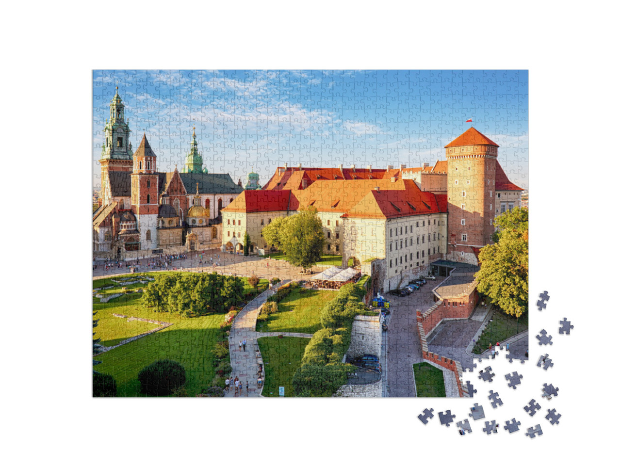 puzzle 1000 dílků „Hrad Wawel ve dne, Krakov“