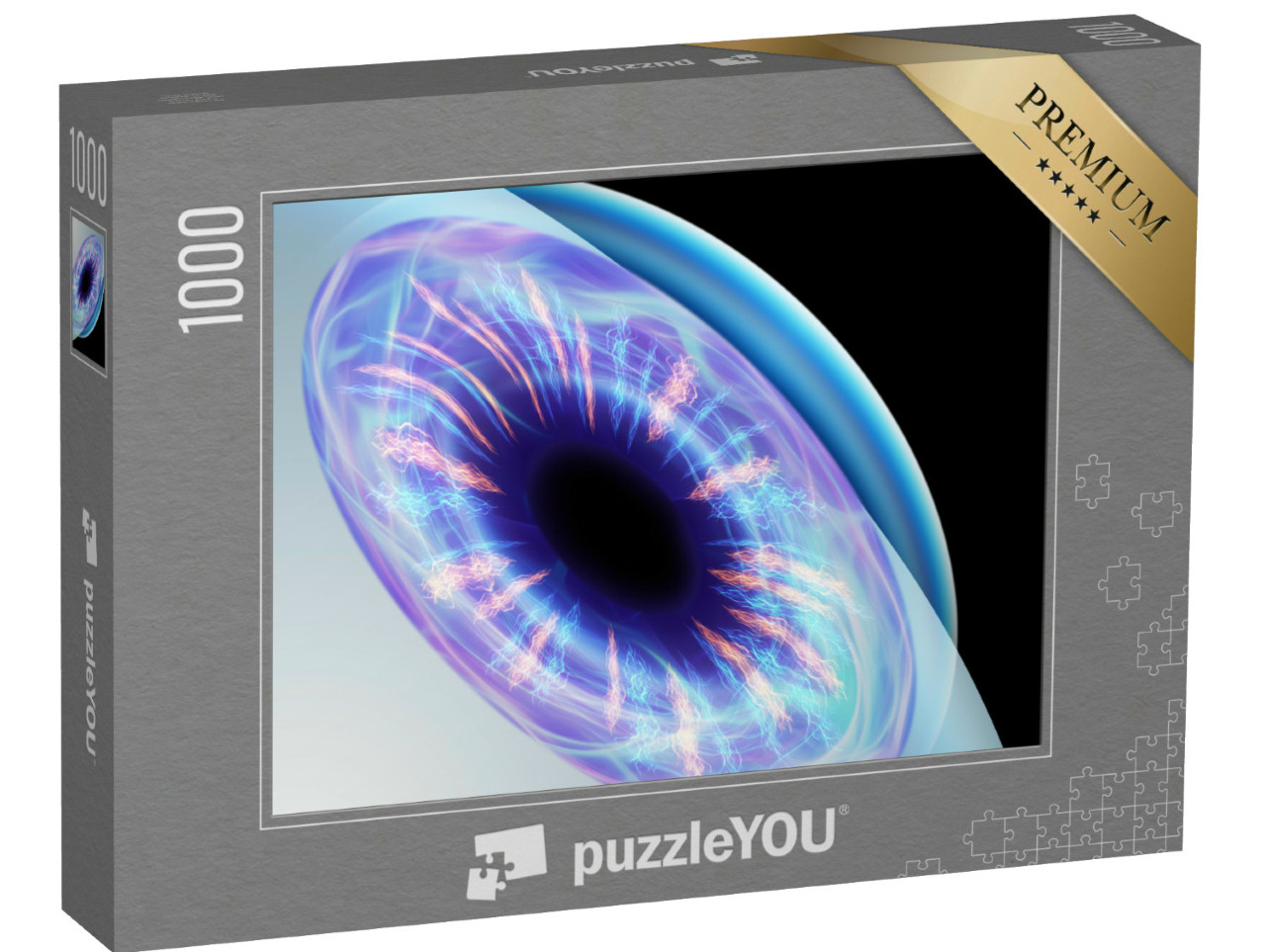 puzzle 1000 dílků „Realistický pohled na zornici lidského oka zblízka. koncept L...“