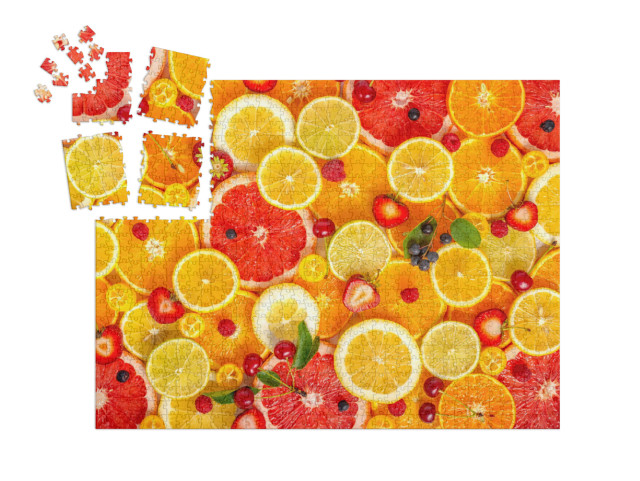 SMART SORTED® | Puzzle 1000 dílků „Čerstvě nakrájené citrusové plody“
