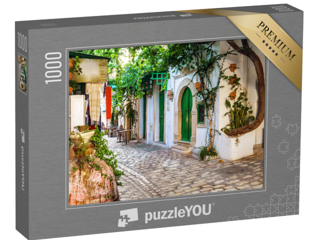 puzzle 1000 dílků „Stará ulička medíny v Mahdii, Tunisko“