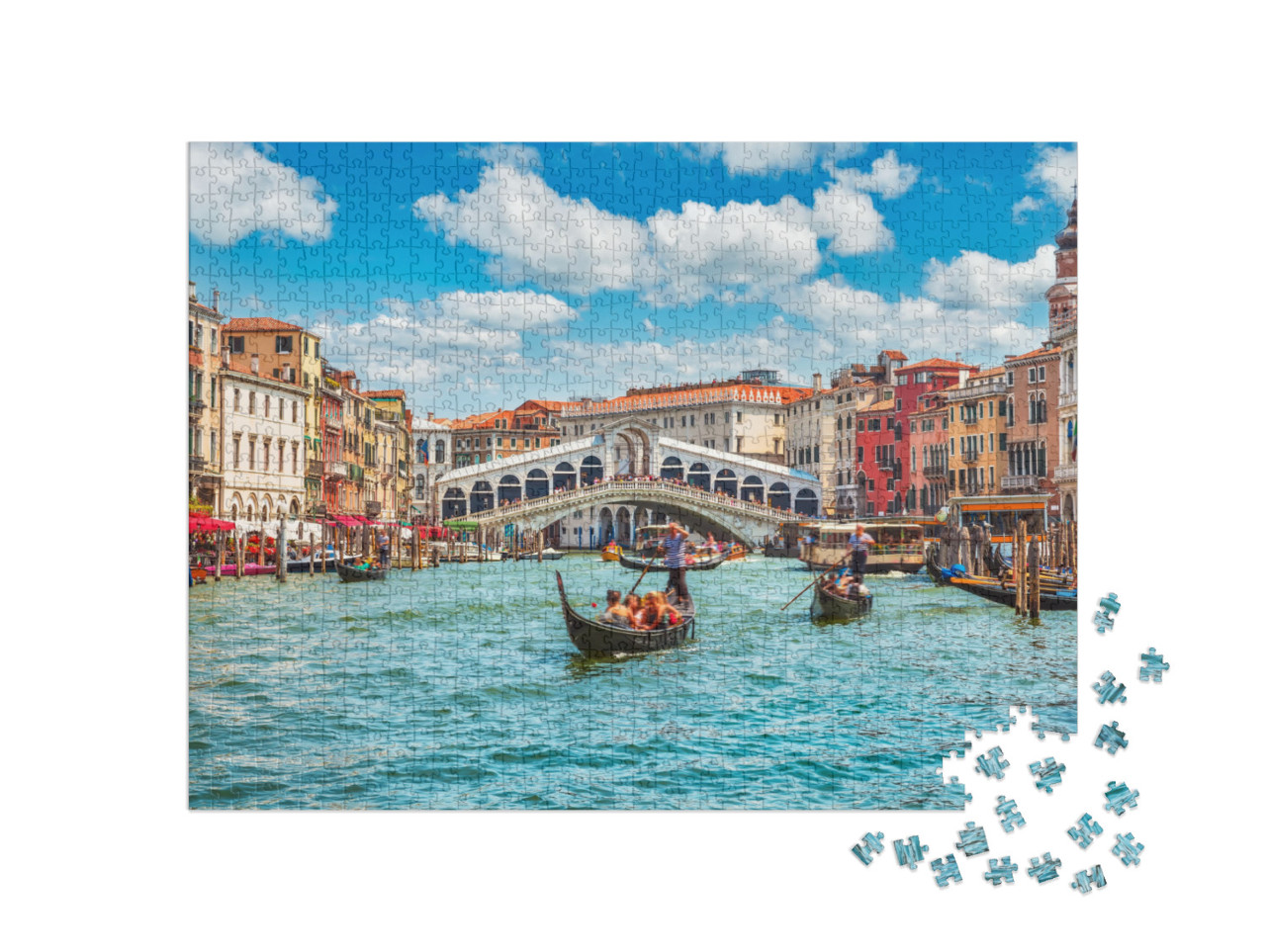 puzzle 1000 dílků „Most Rialto na Canal Grande v Benátkách, Itálie“