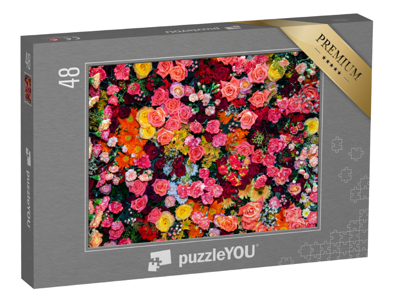 puzzle 48 dílků „Krásné květiny“