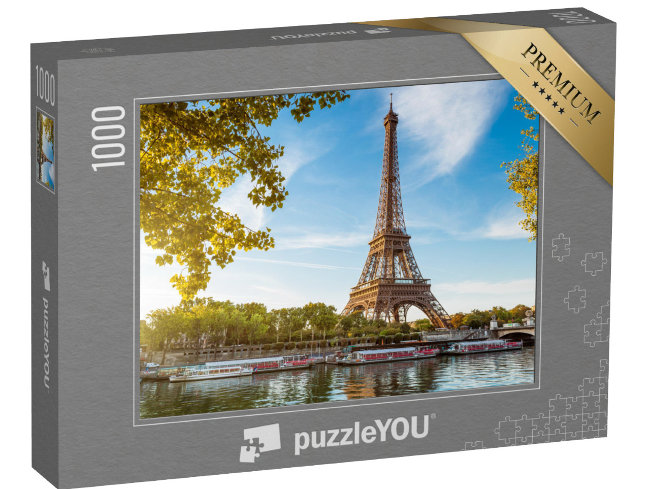 puzzle 1000 dílků „Eiffelova věž a Saine, Paříž“