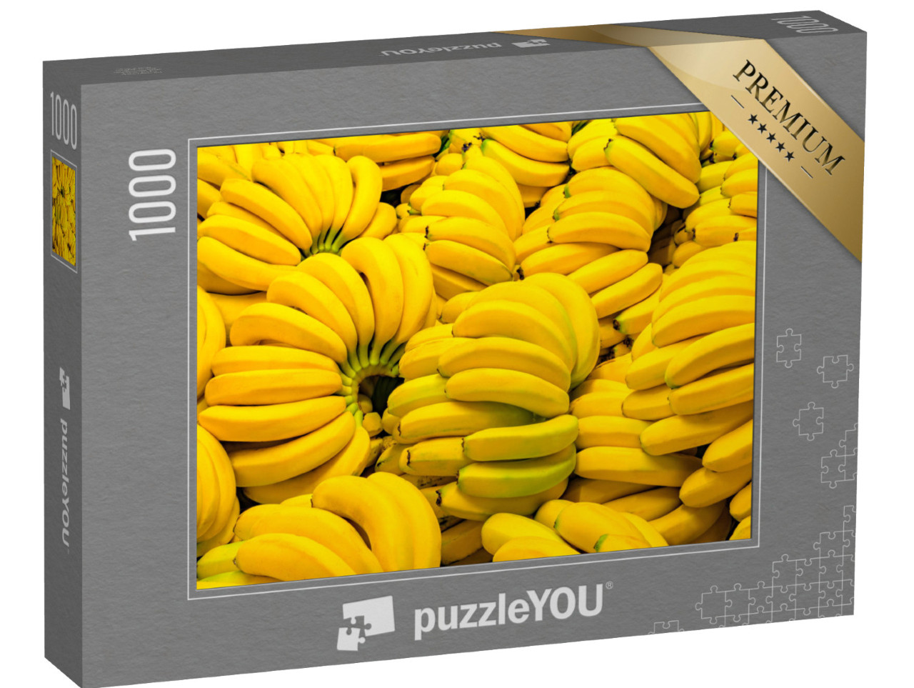 puzzle 1000 dílků „Čerstvý banán na trhu s ovocem“