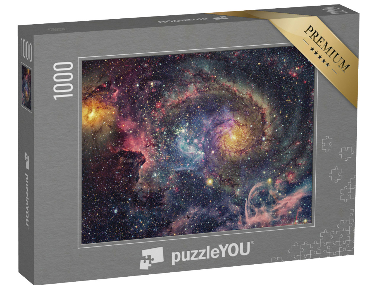 puzzle 1000 dílků „Galaxie a mlhovina, abstraktní vesmírné pozadí“