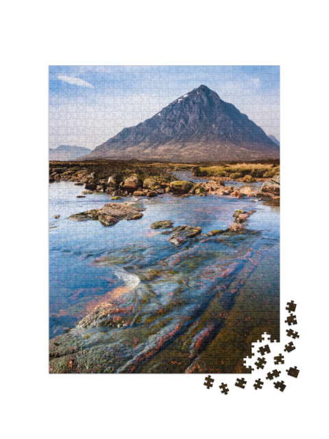 puzzle 1000 dílků „Bažina na Skotské vysočině, Glencoe, Skotsko“