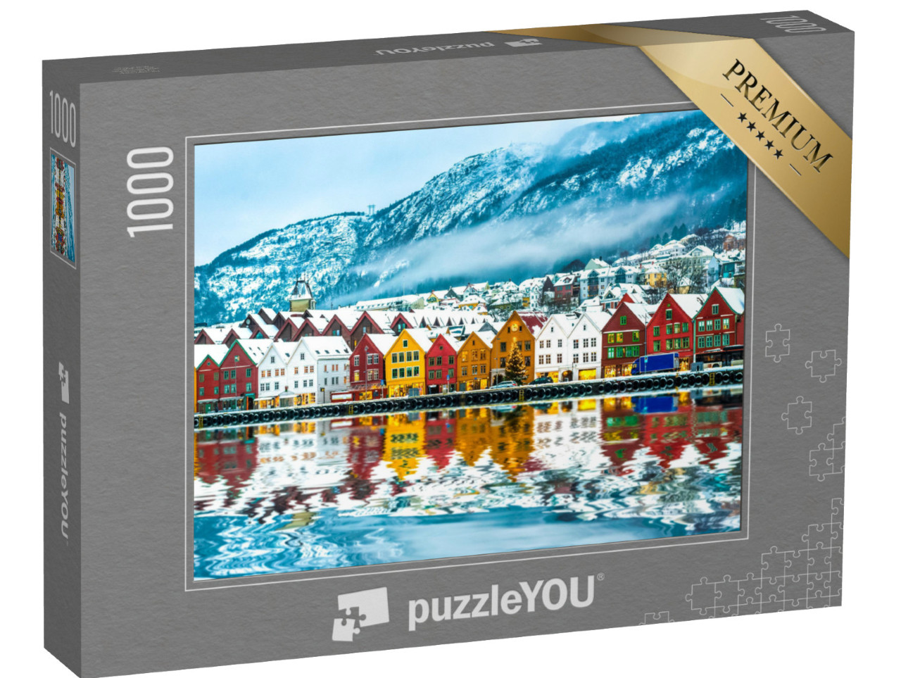 puzzle 1000 dílků „Pohled na Bergen, Norsko“