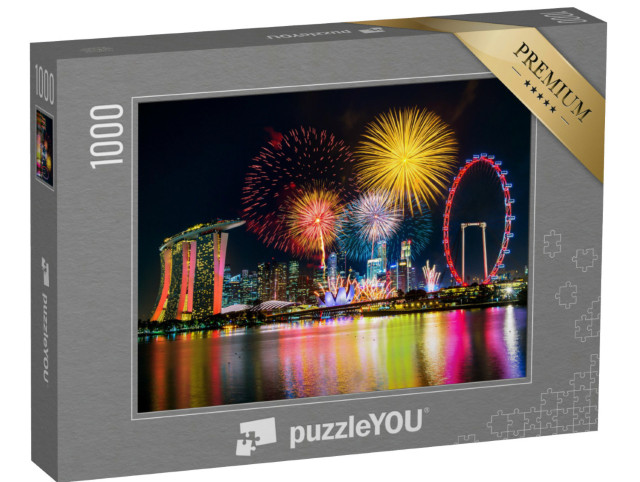 puzzle 1000 dílků „Ohňostroj nad Singapurem“