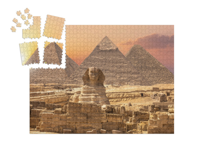 SMART SORTED® | Puzzle 1000 dílků „Divy světa z Egypta: Pyramidy se Sfingou, Gíza“