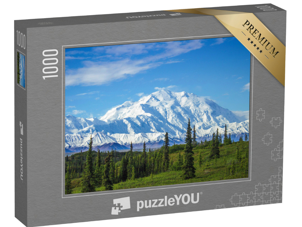 puzzle 1000 dílků „Ranní pohled na Mount Denali“