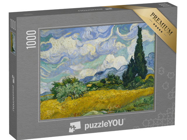 puzzle 1000 dílků „Vincent van Gogh - Pšeničné pole s cypřiši“