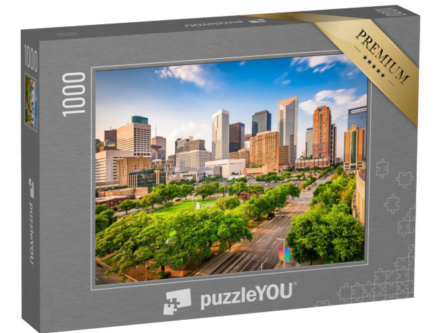 puzzle 1000 dílků „Působivé panorama města Houston, Texas, USA“