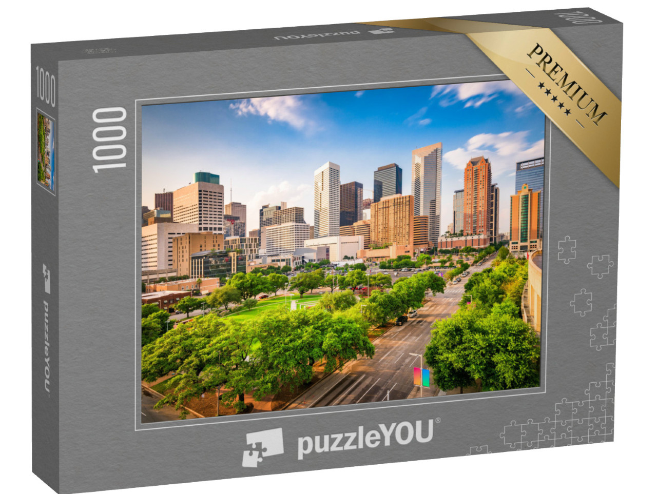 puzzle 1000 dílků „Působivé panorama města Houston, Texas, USA“