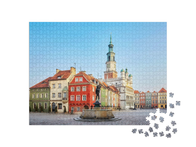 puzzle 1000 dílků „Hlavní náměstí ve starém centru Poznaně, Polsko“