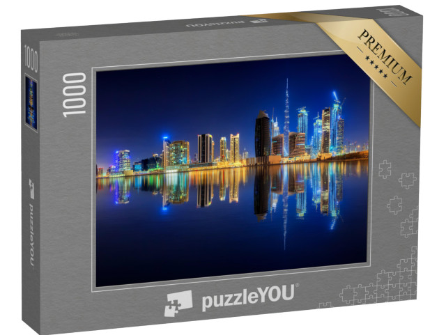 puzzle 1000 dílků „Panoramatický pohled na Dubai Business Bay, Spojené arabské emiráty“