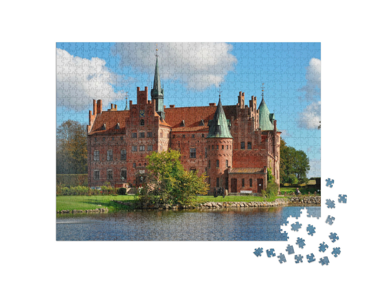 puzzle 1000 dílků „Hrad Egeskov, Dánsko“