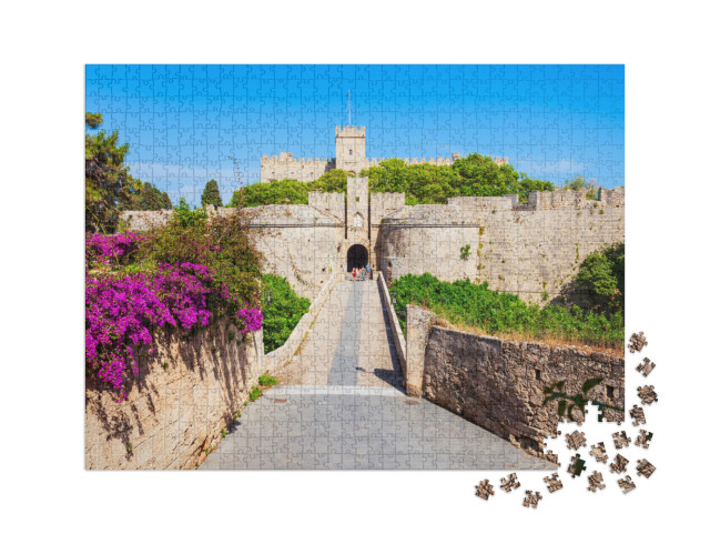 puzzle 1000 dílků XXL „Staré město Rhodos, Řecko“