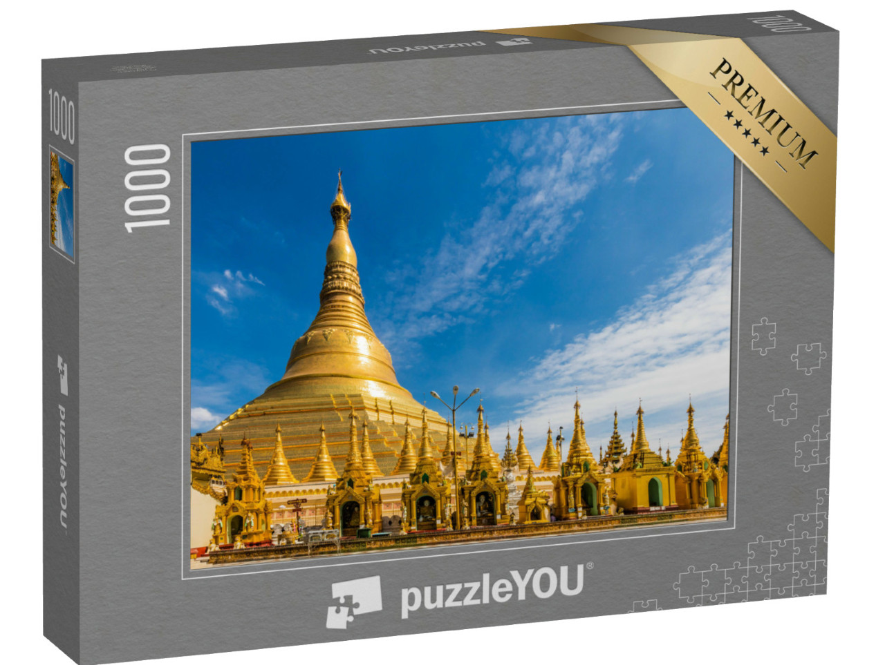 puzzle 1000 dílků „Zlatá stúpa pagody Shwedagon v Rangúnu, Rangún, Myanmar“