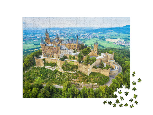 puzzle 1000 dílků „Zámek Hohenzollern na hoře, Německo“