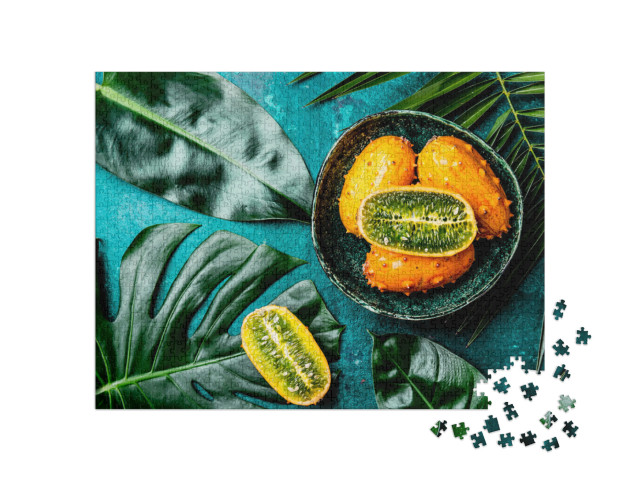 puzzle 1000 dílků „Kiwano: tropické ovoce se slupkou“