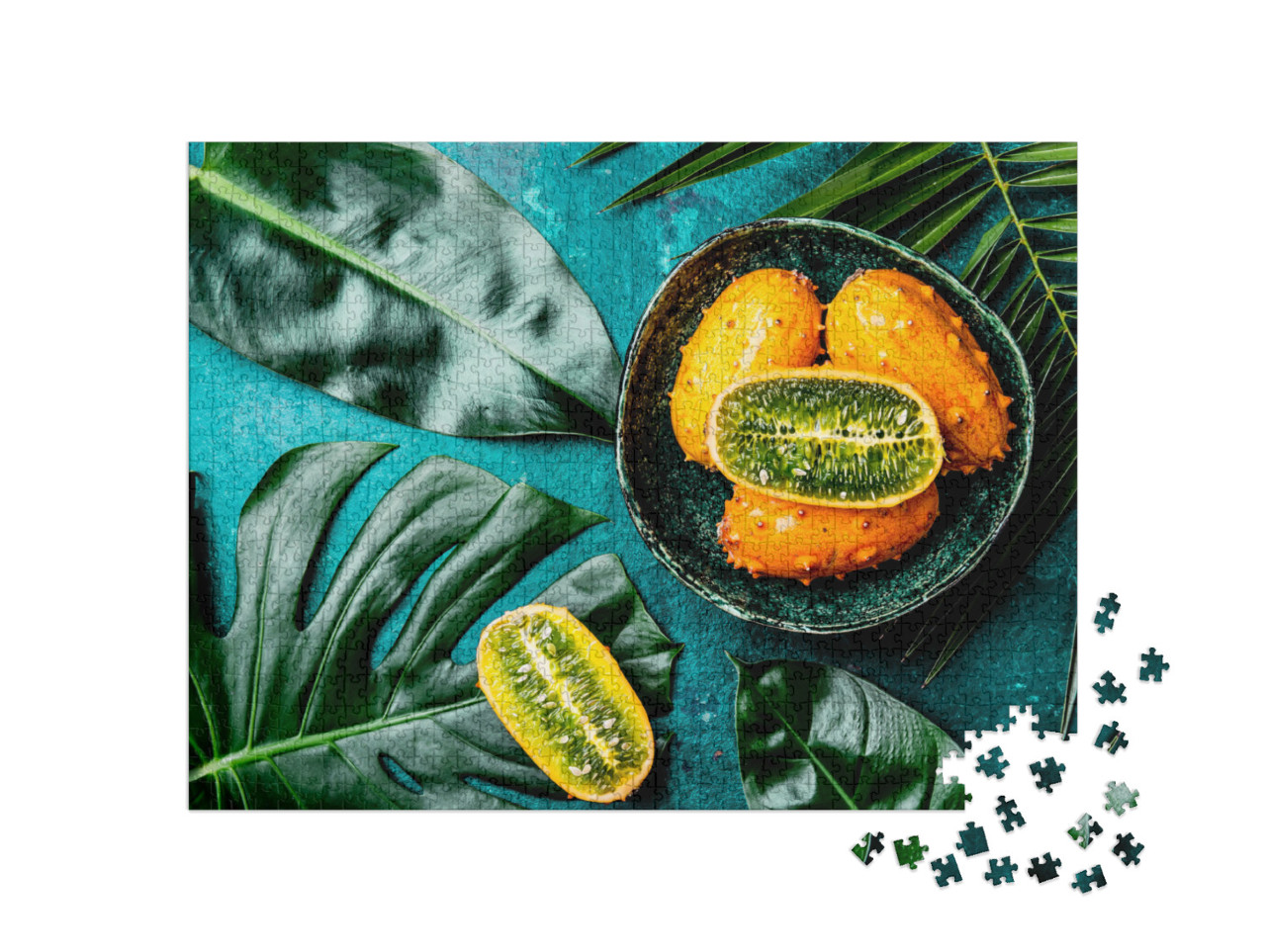 puzzle 1000 dílků „Kiwano: tropické ovoce se slupkou“