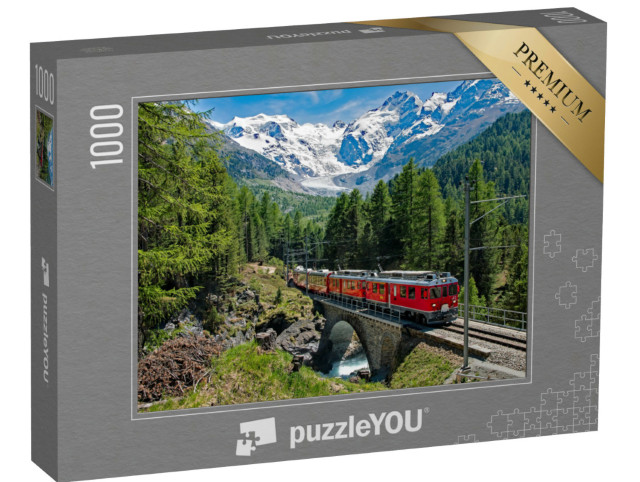 puzzle 1000 dílků „Bernina Express, Švýcarsko“