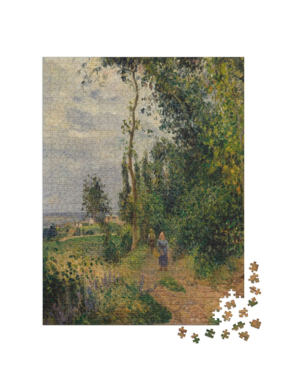 puzzle 1000 dílků „Camille Pissarro - Côte des Grouettes, poblíž Pontoise“