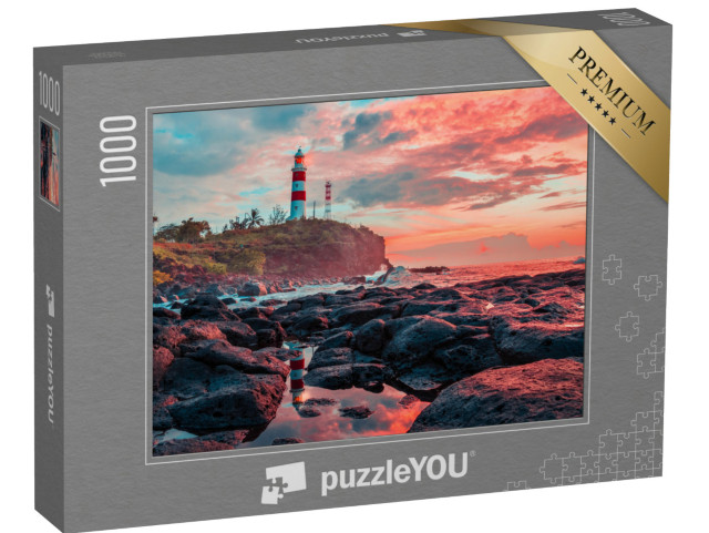 puzzle 1000 dílků „Západní pobřeží Mauricia při západu slunce“