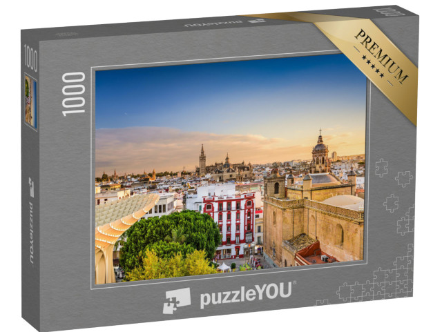 puzzle 1000 dílků „Panorama starého města Sevilly, Španělsko“