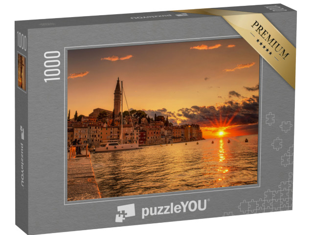 puzzle 1000 dílků „Západ slunce nad Rovinjí na chorvatském Jadranu“