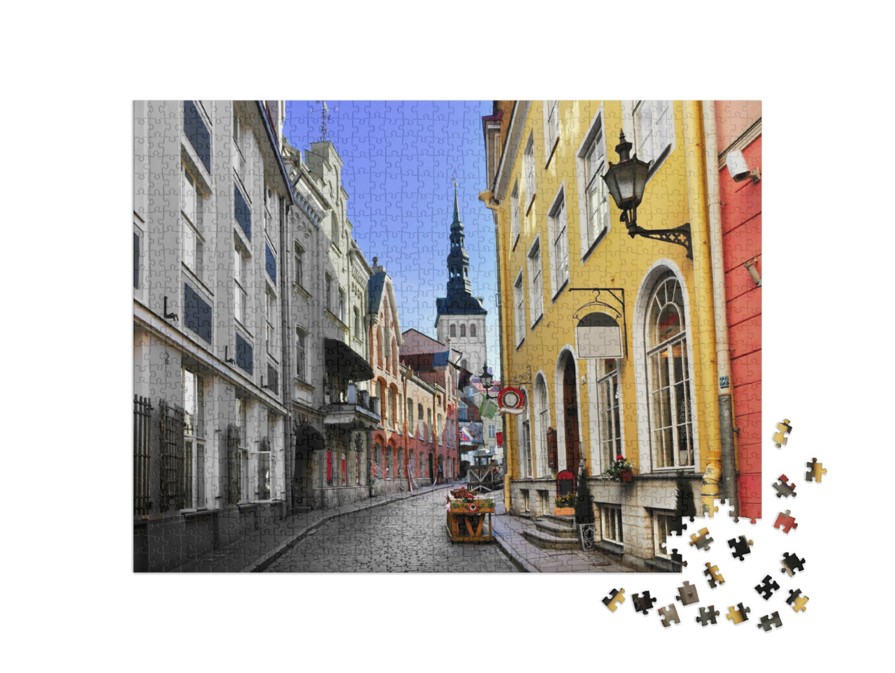 puzzle 1000 dílků „Malebné staré město Tallinnu, Estonsko“